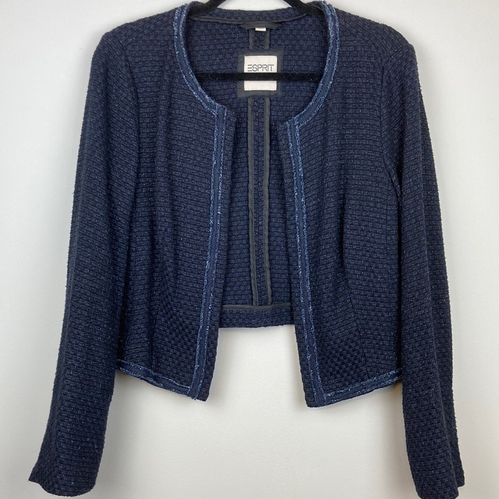 Esprit Blue Blazer Size 12 60% cotton